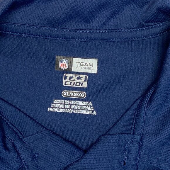 NFL Team Apparel Short Sleeve Seattle Seahawks TX3 Cool Polo Shirt XL Navy - Picture 12 of 14